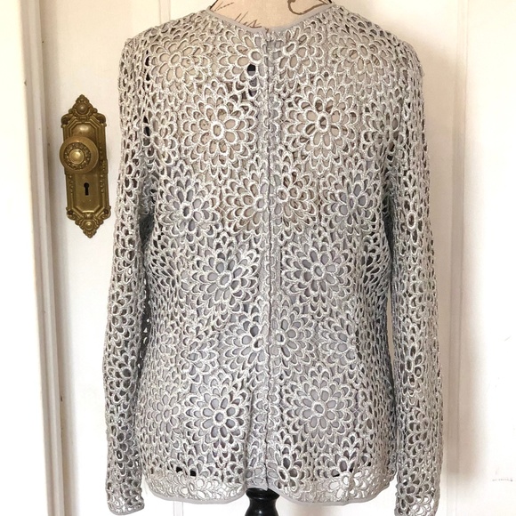 Host Pick! Carmen Marc Valvo Silver Formal Top size 14 - Picture 2 of 4